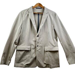 Ministry of Supply Aviator Jacket Mens Large Performance Travel Blazer Beige